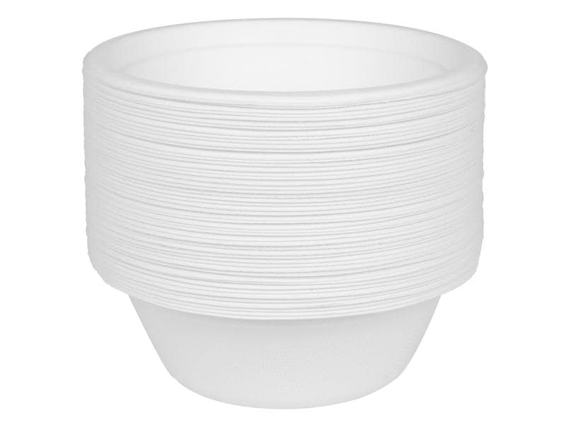 FURBER Einweg-Schale Ø 13.5 cm, 50 Stück, Weiss Schale aus umweltfreundlichem Rohstoff