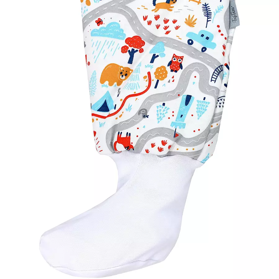 TupTam Baby Winter Schlafsack mit Beinen und Füßen orangegelb
