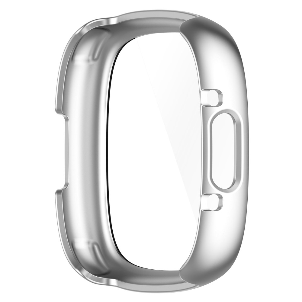 Fitbit Versa 4 / Sense 2 Hardcase Bumper Hülle mit Displayschutz - Silber