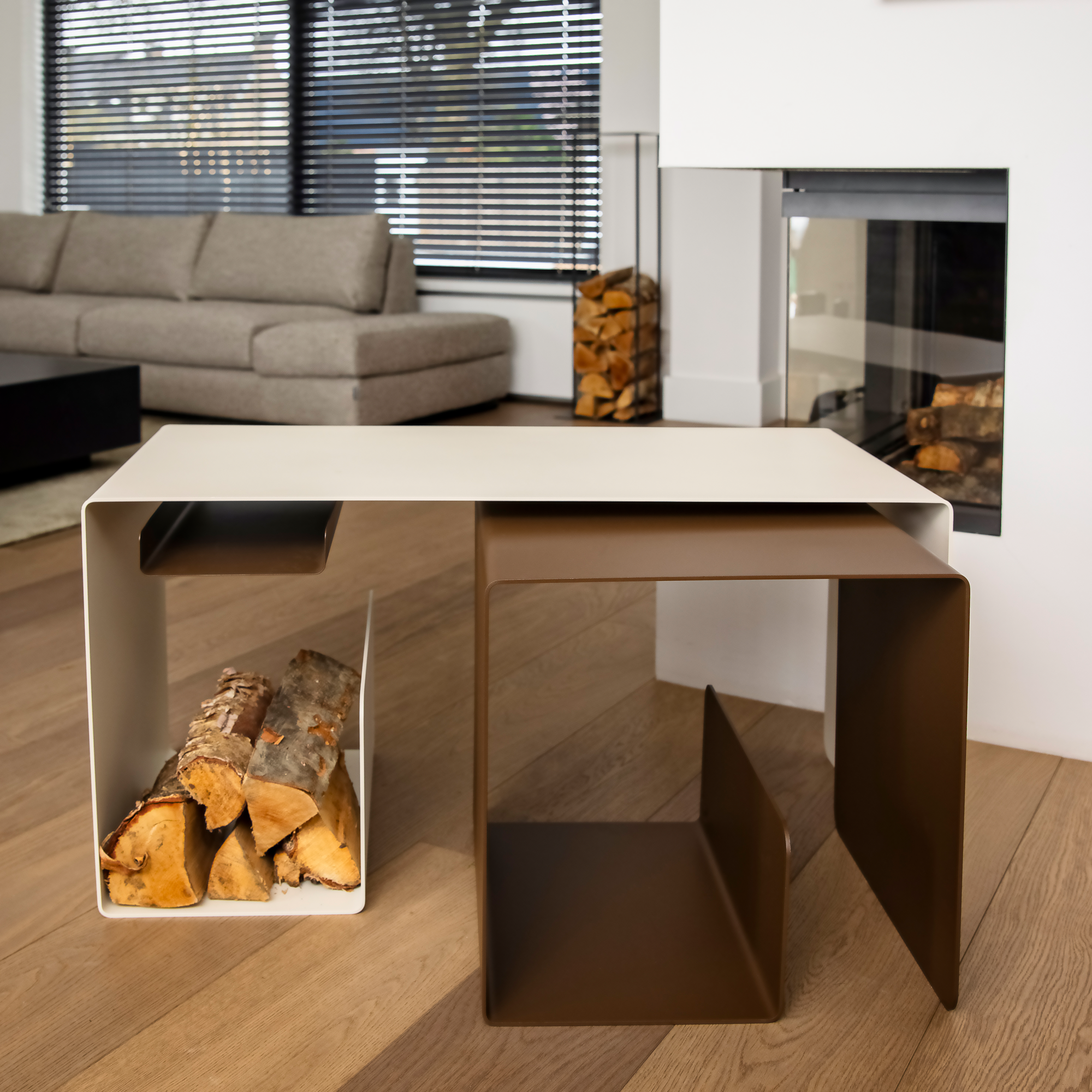 Steellish salontafel set Bruin