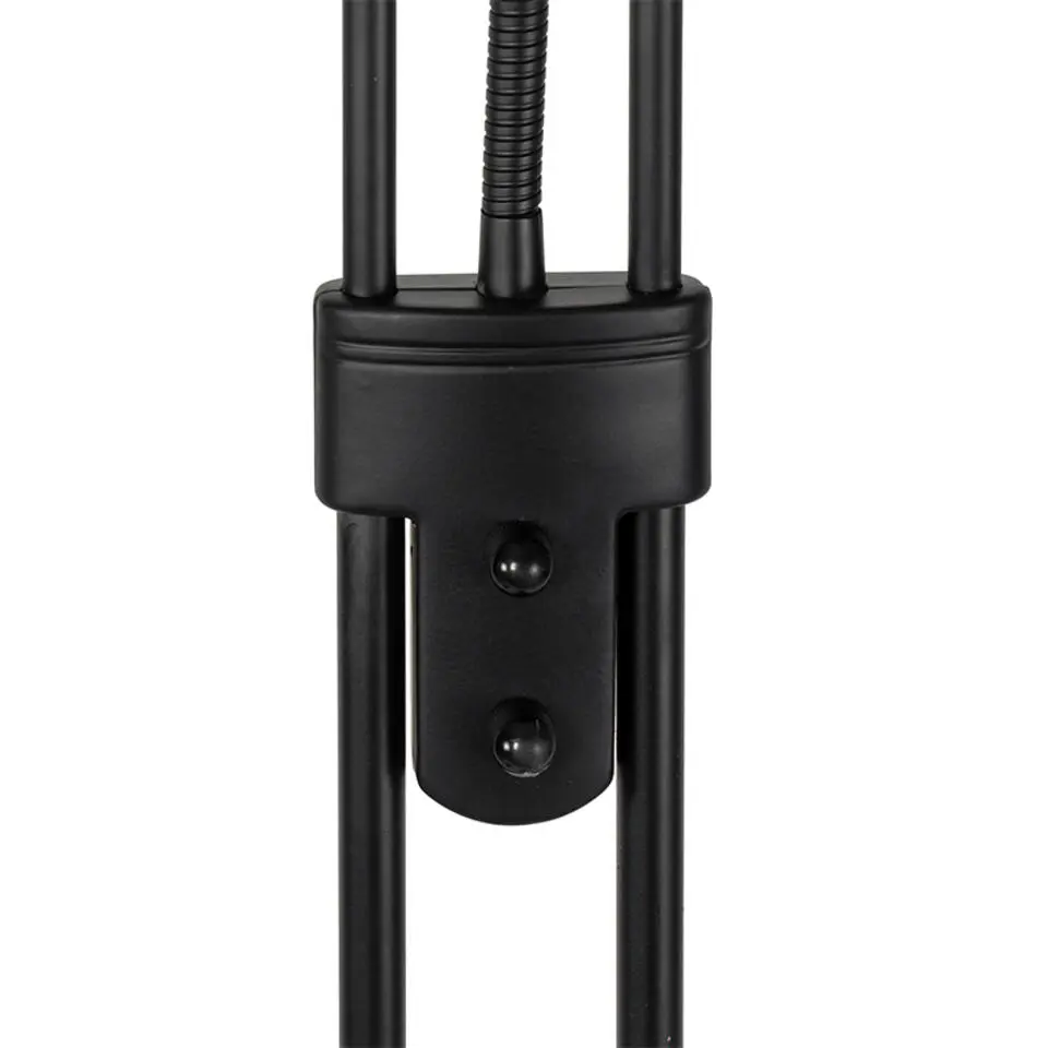 Qazqa vloerlampen diva zwart geïntegreerde led