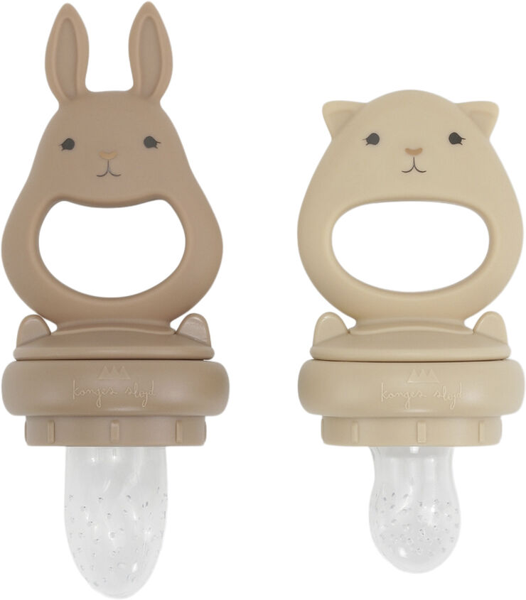 Konges Sløjd SILICONE FRUIT FEEDING PACIFIER Bark/shell