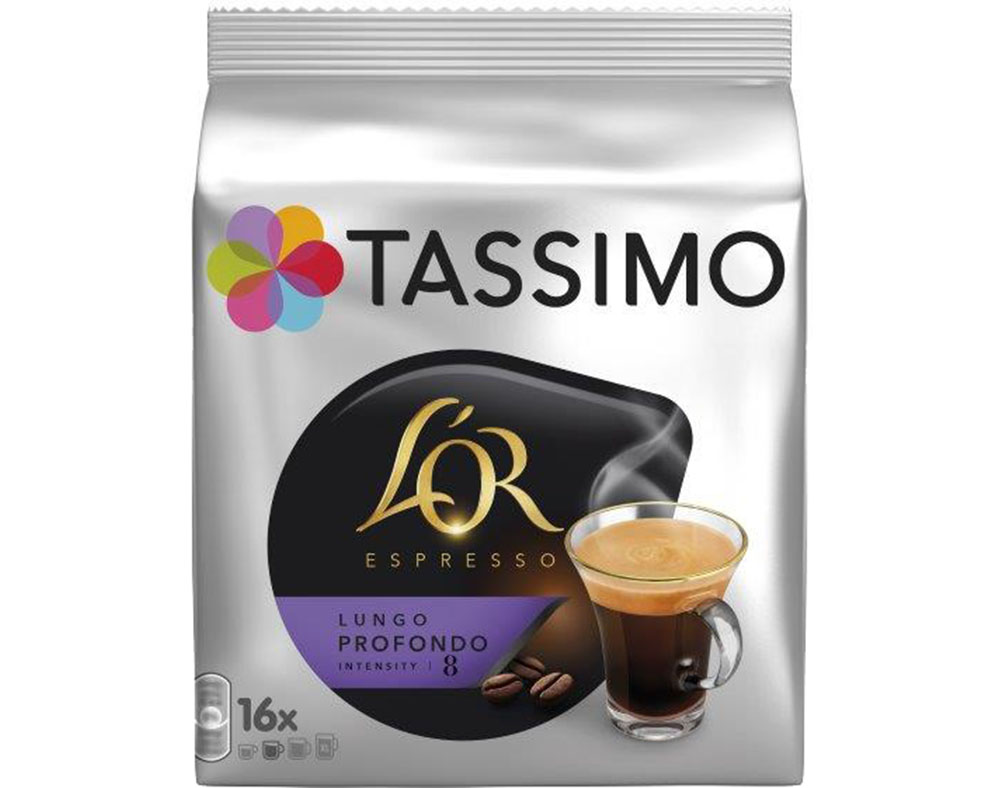 CÁPSULAS TASSIMO L'OR CAFÉ LUNGO PROFUNDO 16UN