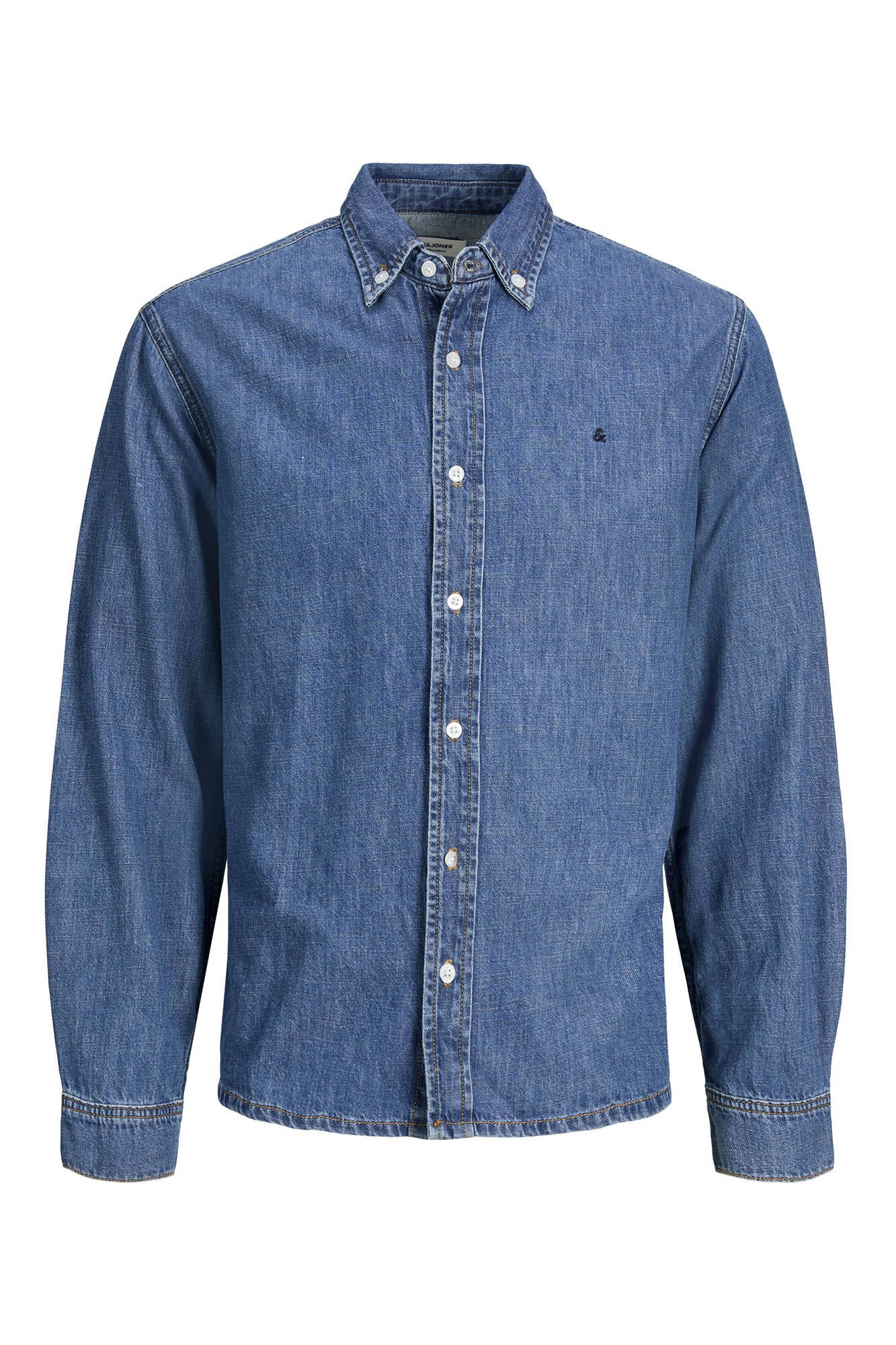 Camisa jeans de modelagem relaxada - Azul
