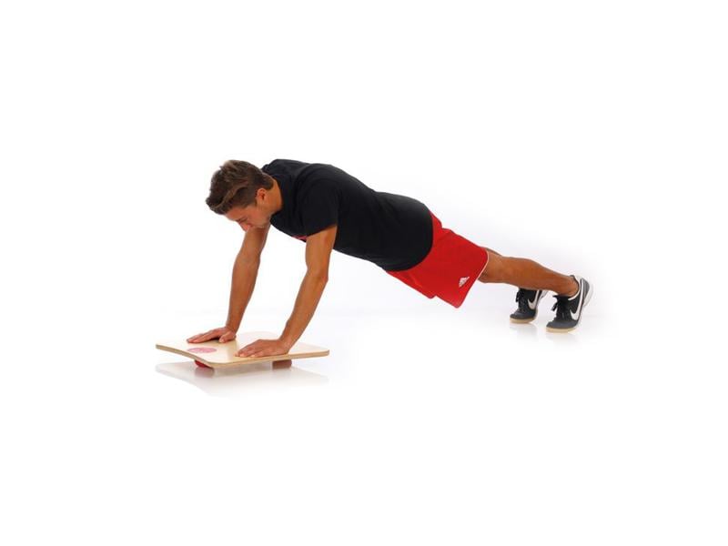 TOGU Balance Board Physiowippe Holz, Rot Brett für Gleichgewichts-Übungen