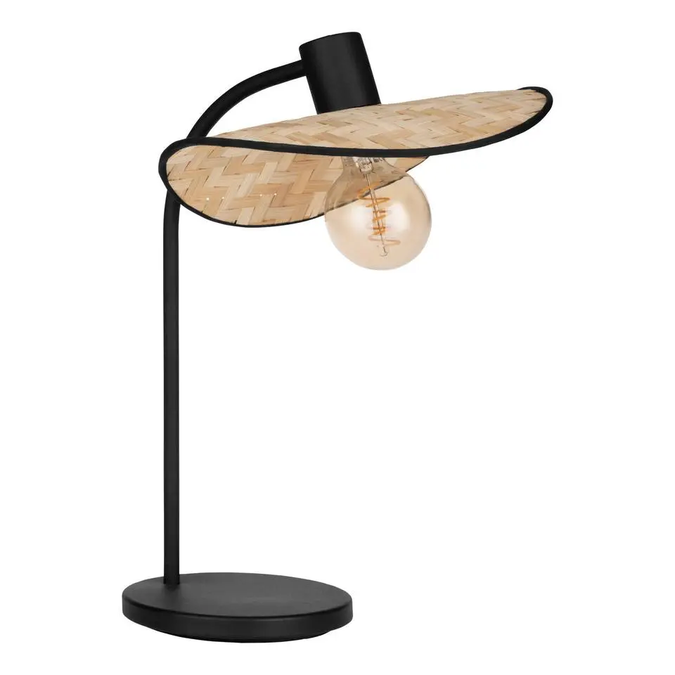 EGLO Marywell Tafellamp - E27 - Hout - Zwart/Bruin