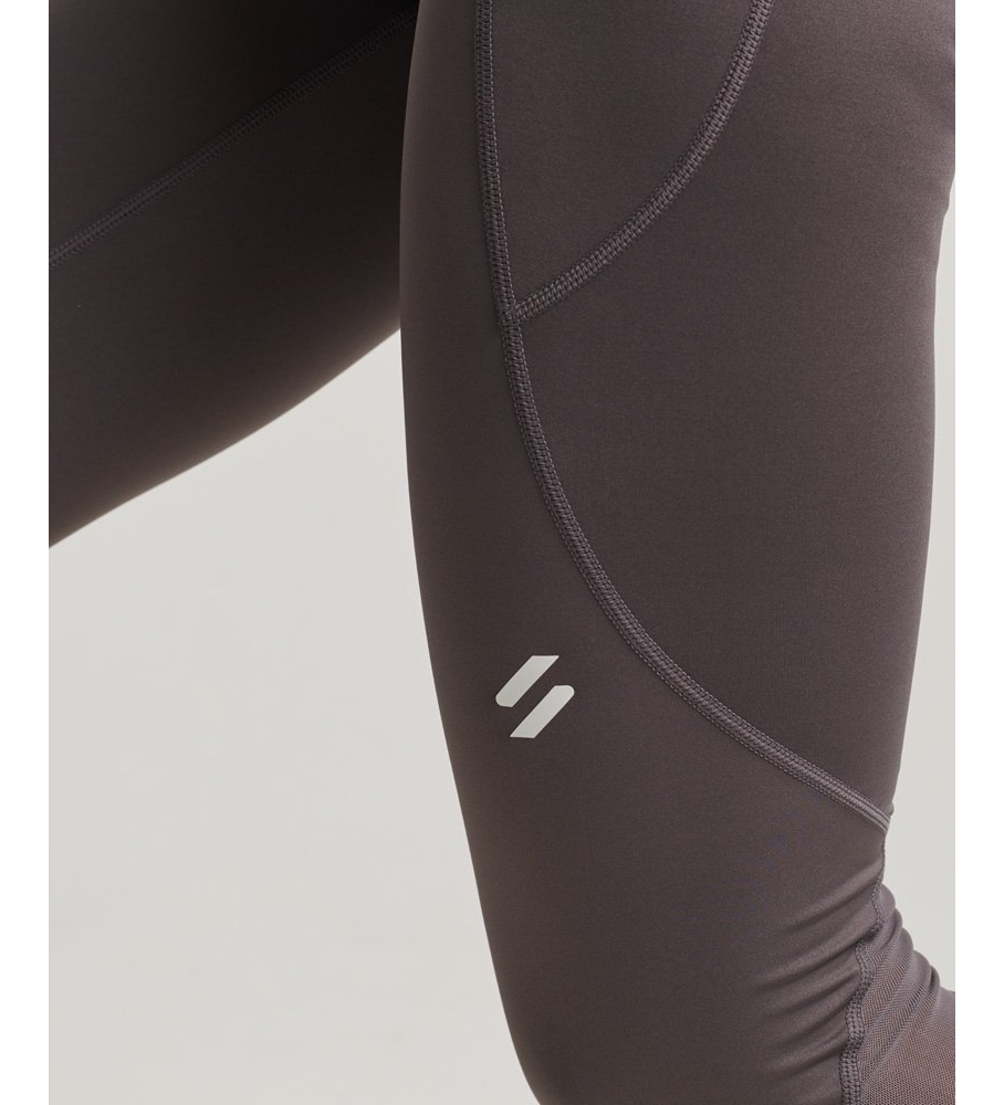 Calça legging longa Superdry Active Mesh cinza