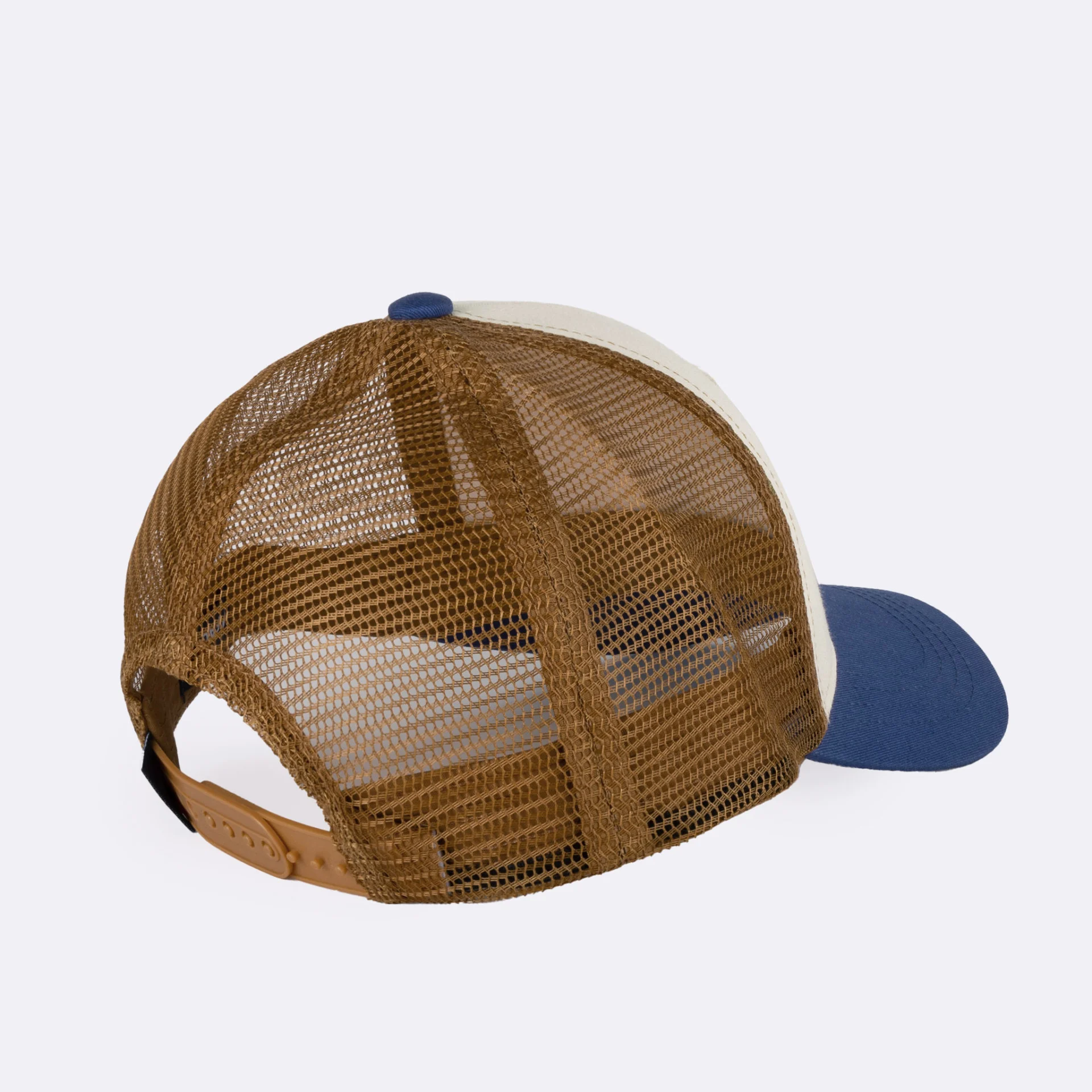 Casquette orange & bleu coton et polyester - modèle trucker cap