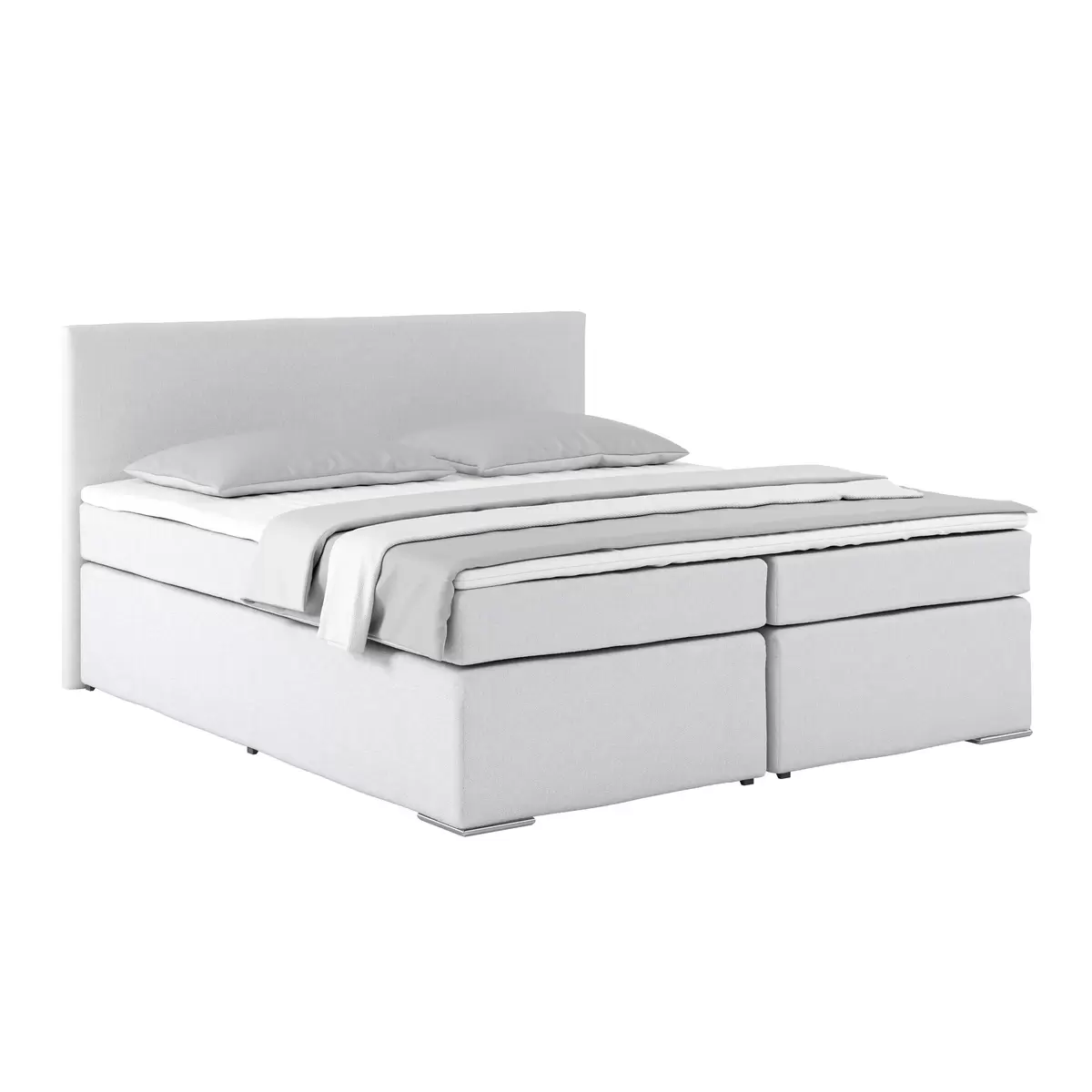 Boxspringbett Nero 180 x 200 grau,weiss