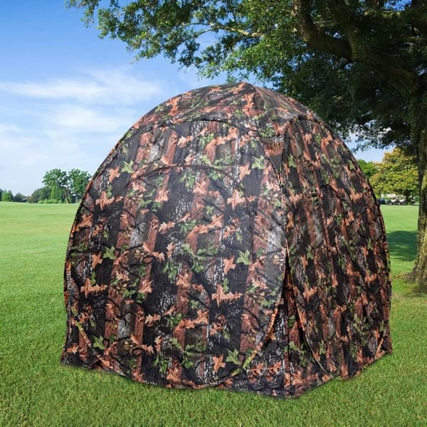 Jakttelt pop-up design med 360° syn og bæreveske og spennstropper for 2 personer