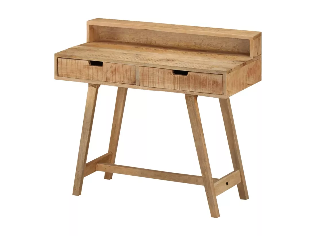 Bureau 100x45x90 cm Bois de manguier brut solide