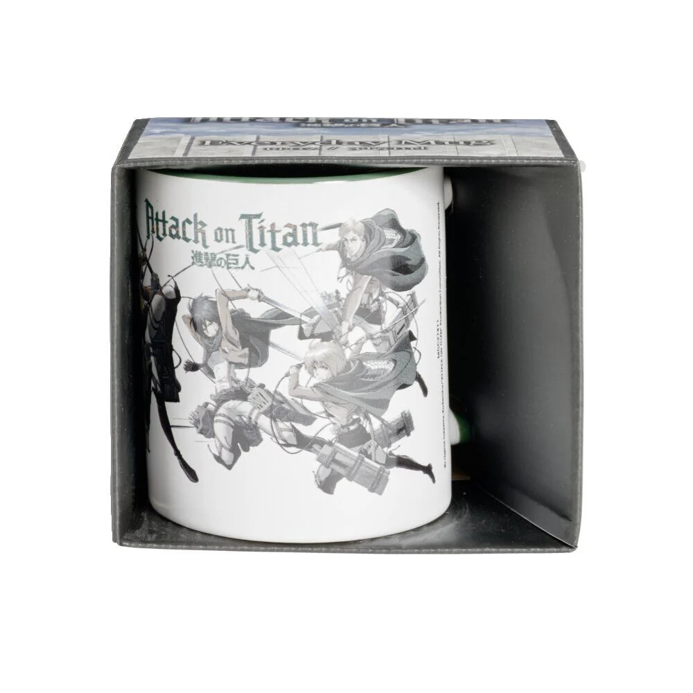 Mug Attaque des Titans vert et blanc 315ml