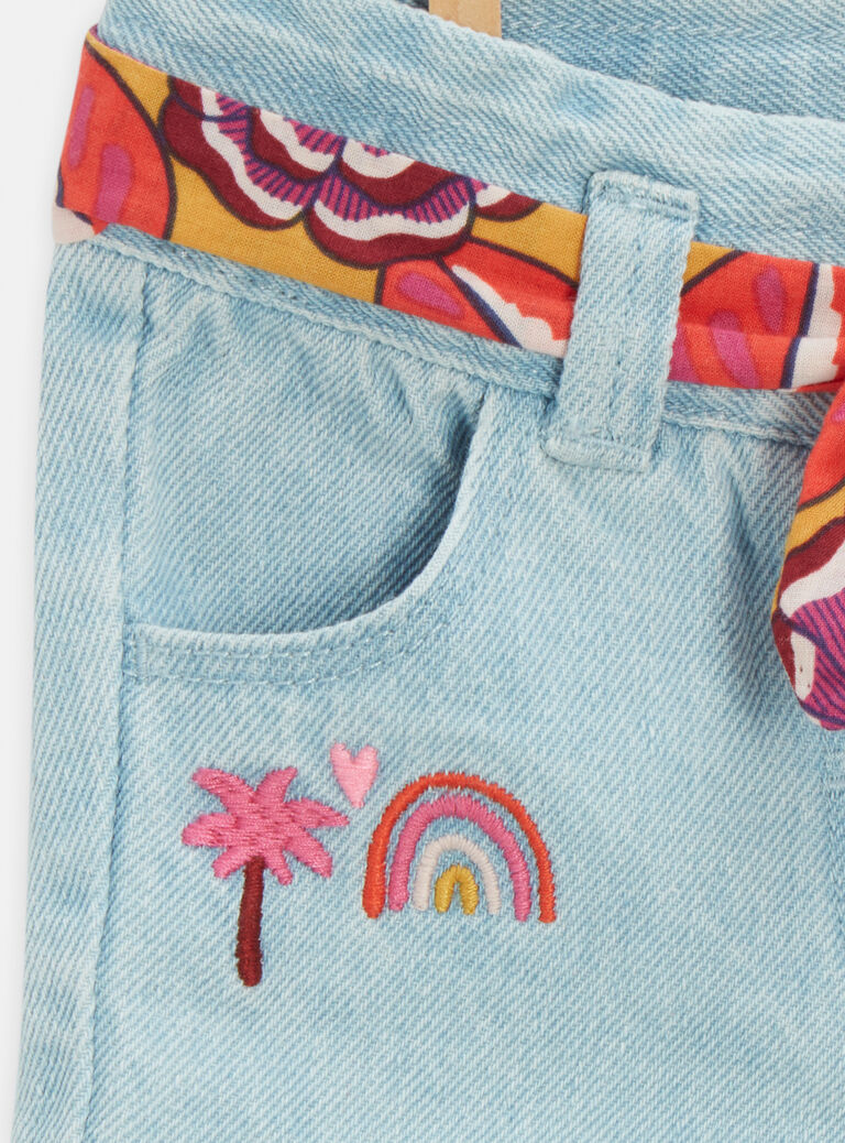 Short en denim pour bébé fille