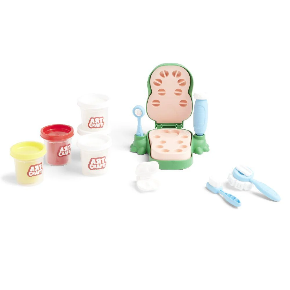 Pâte à modeler dinosaure dentiste