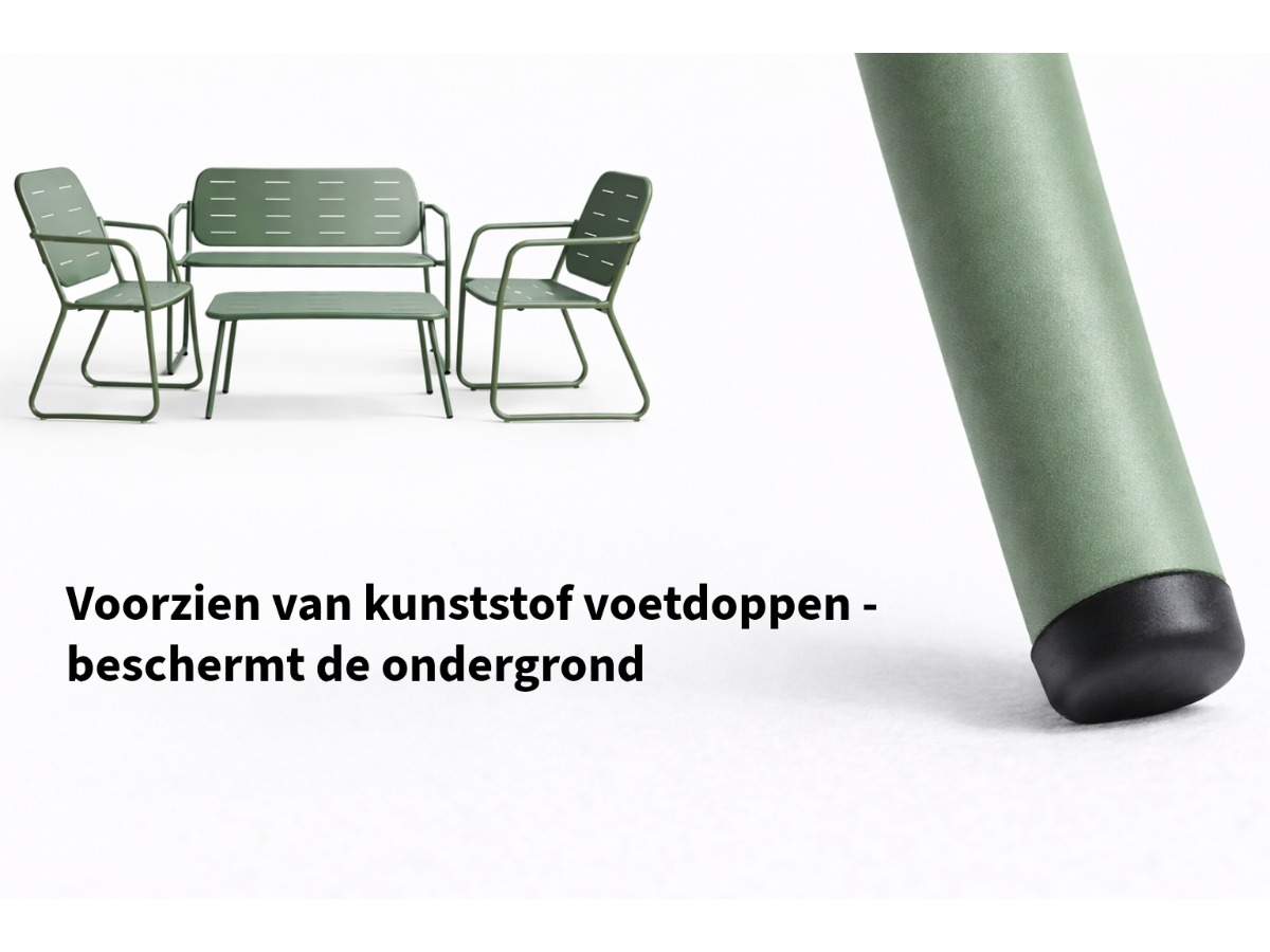 HEM 4-persoons stalen loungeset - Green