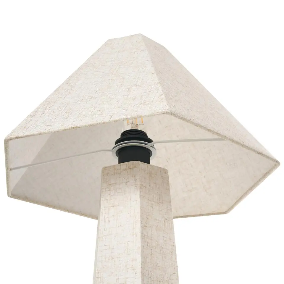 DEMBI - Staande lamp - Lichtbeige - Stof