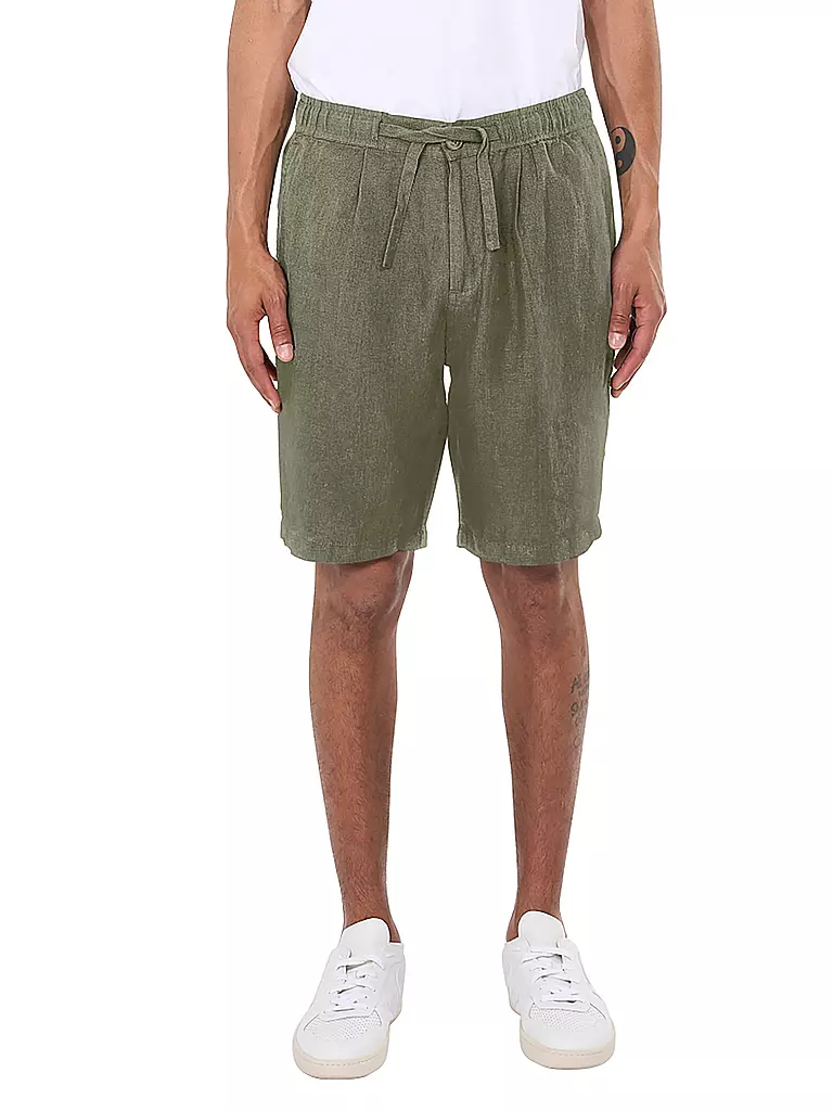 KNOWLEDGE COTTON APPAREL Shorts FIG  olive