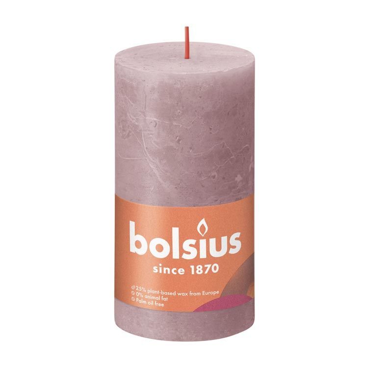 Bolsius Shine Stompkaars Ash Rose 13cm 1 Stuk