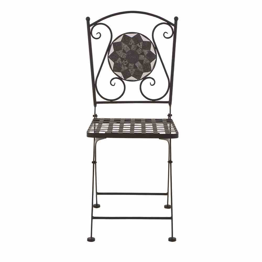 Klappstuhl COMO - matt schwarz - Mosaikoptik