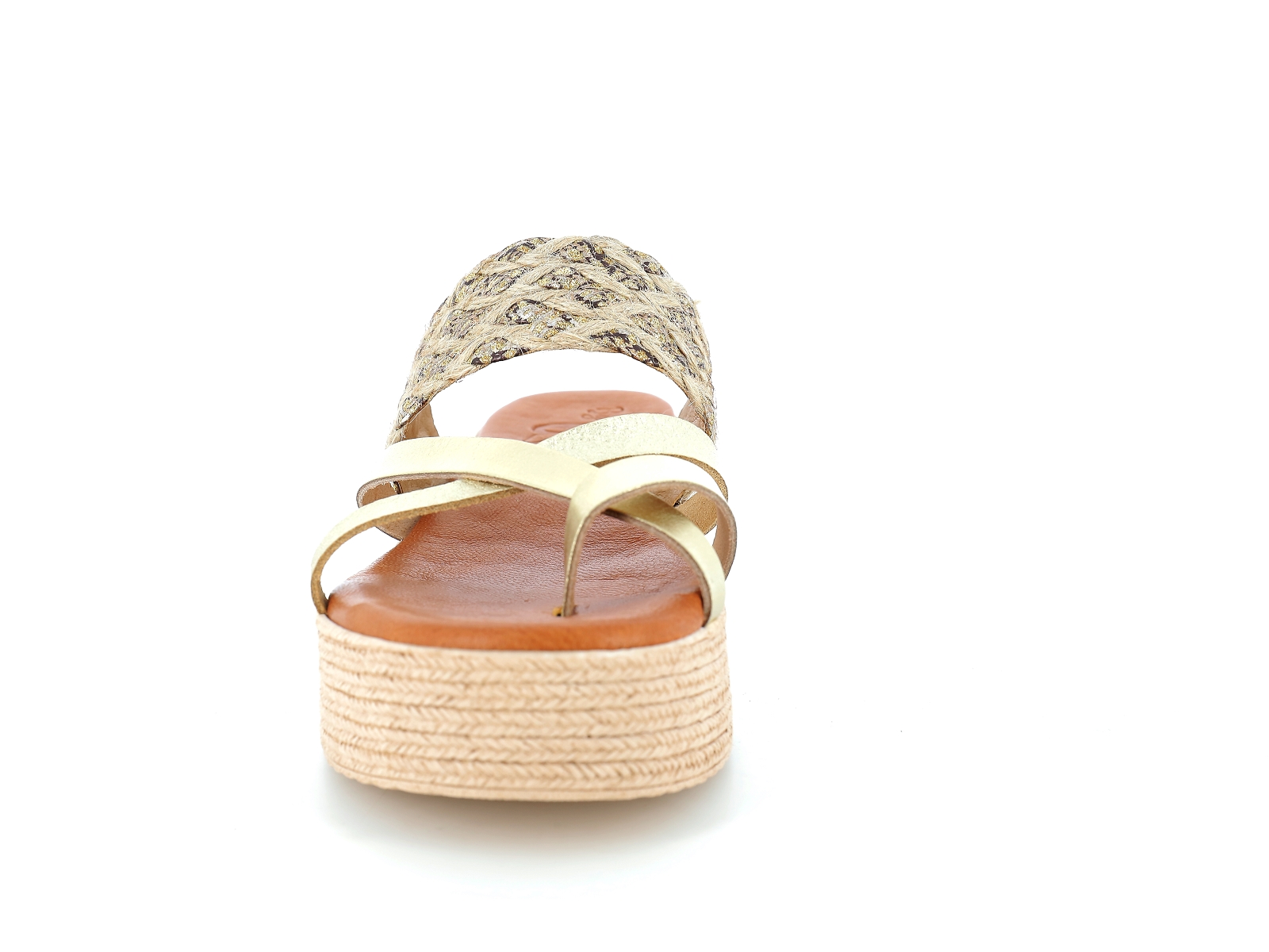 Chaussures du chateau-35410 Matières combinées Beige Or