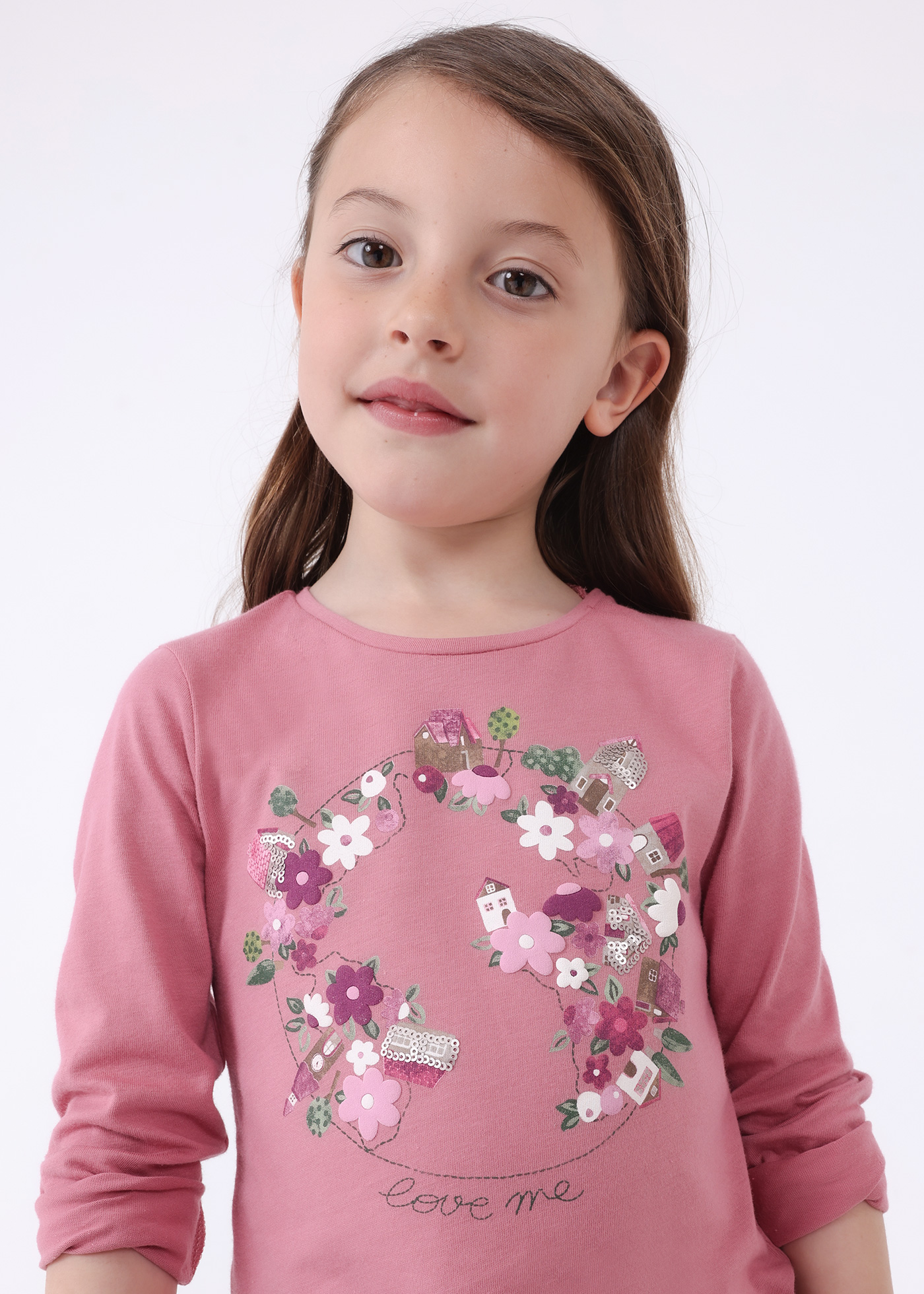 Conjunto de algodão de alta qualidade com duas peças para meninas.