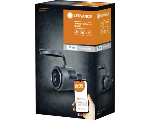 Ledvance Smart WiFi Compact Buitenstopcontact, antraciet