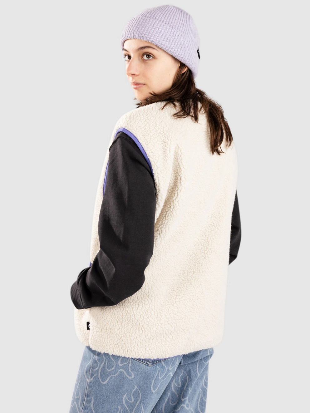 Quiksilver Reversible Sleeveless Polar Vest birch