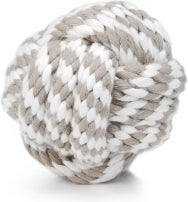 Beeztees touwbal 10 cm grijs/beige