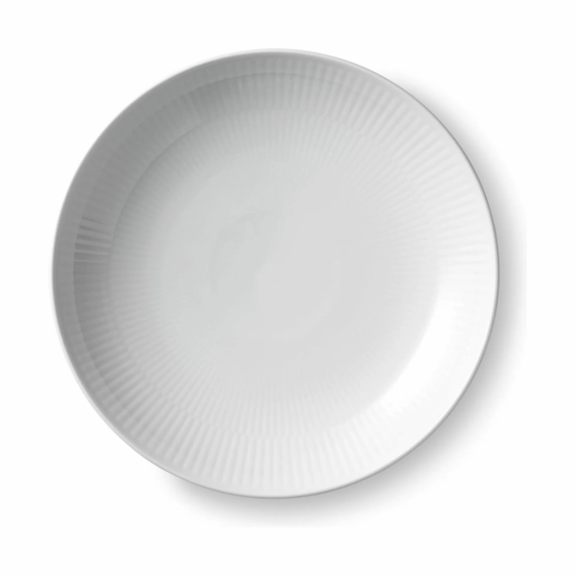 Royal Copenhagen Hvid Riflet Middagstallerken