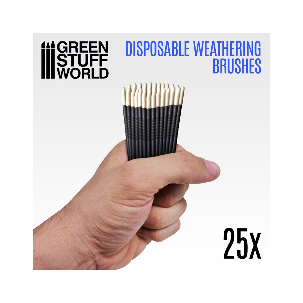 25x Pinceaux Weathering Jetables