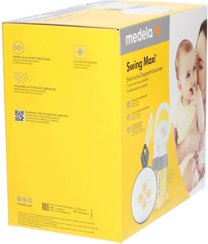 Medela Elektrische Dubbele Borstkolf Swing Maxi - de Nieuwe Generatie