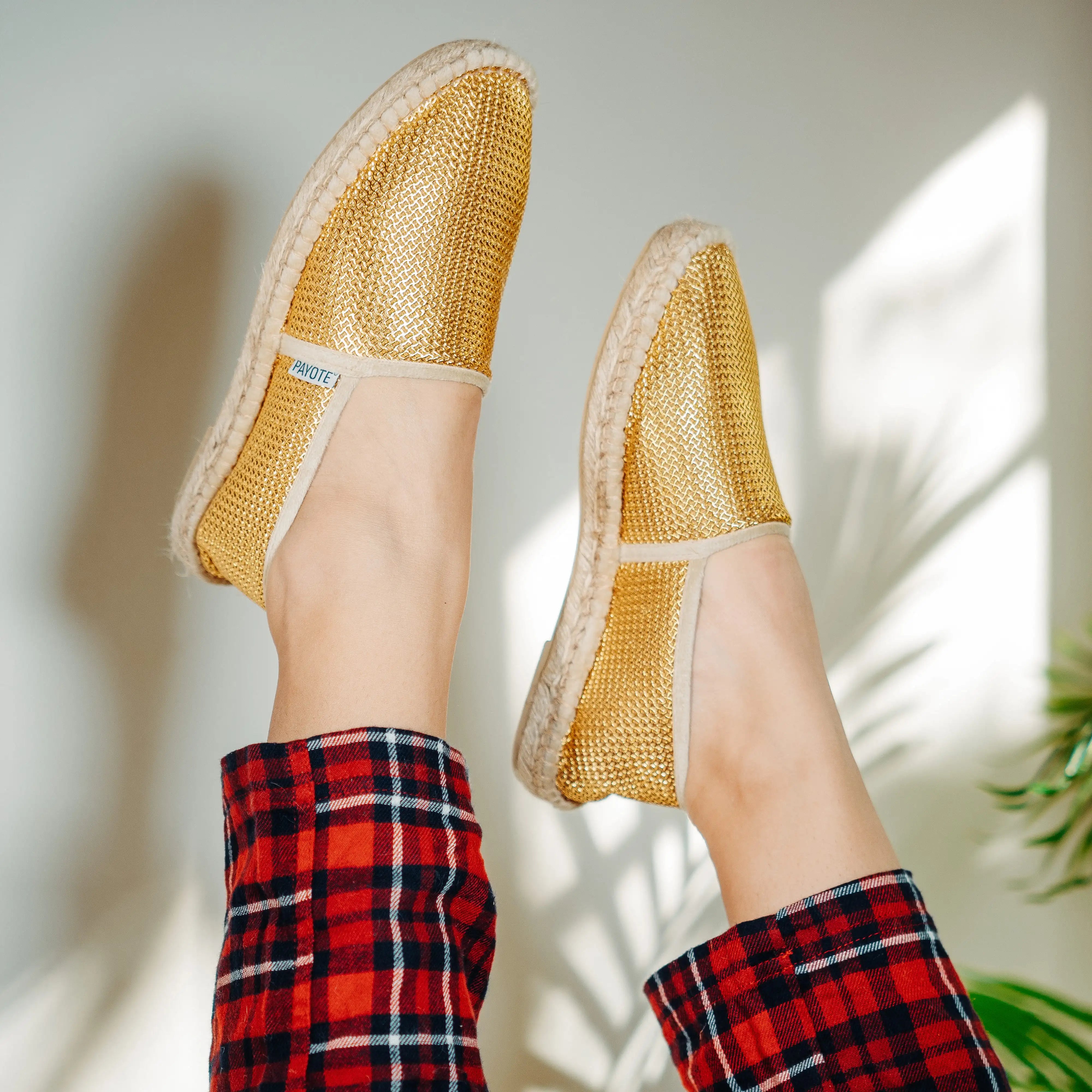 Espadrille Fourrée Dorée