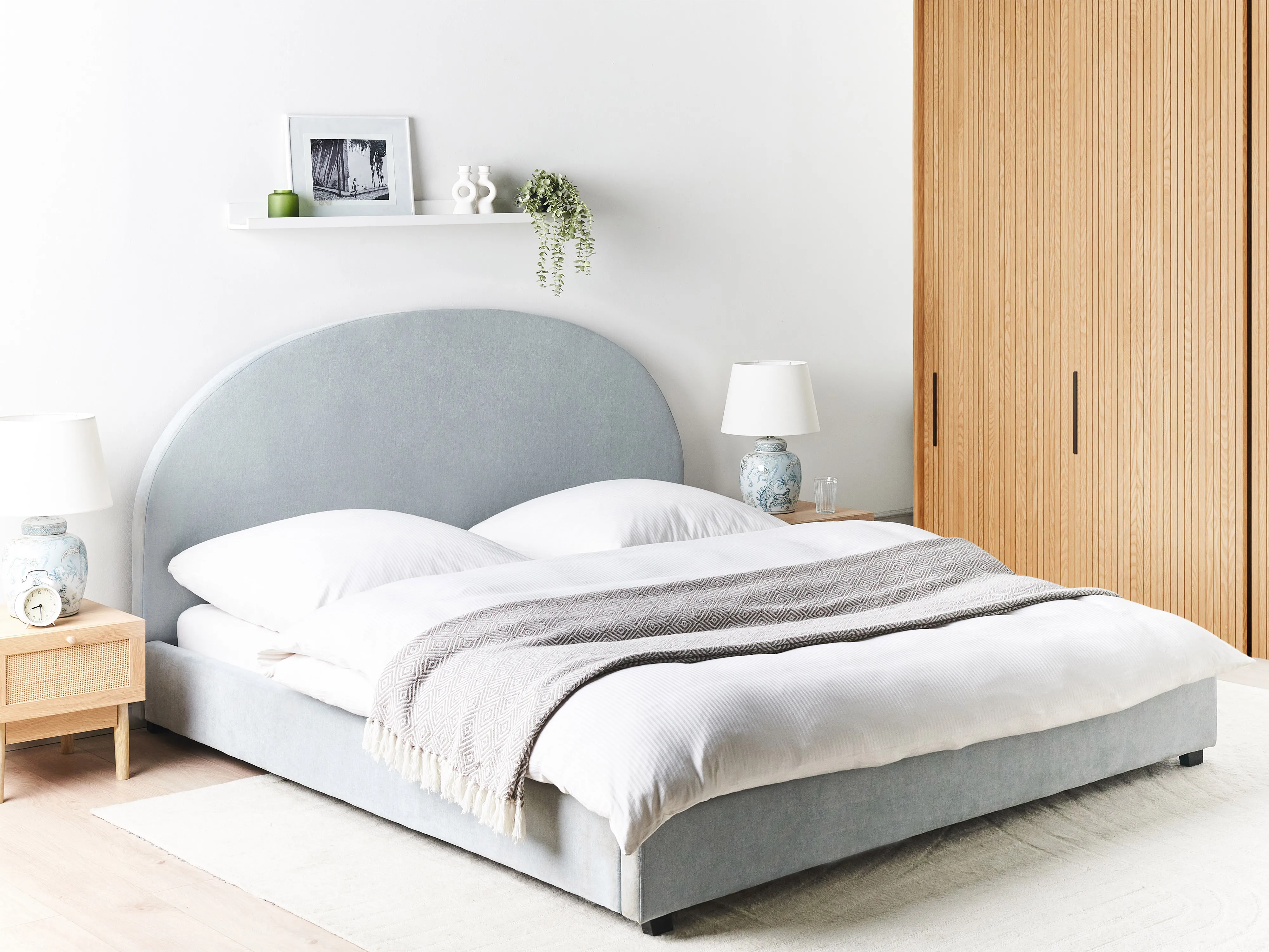 Waterbed Stof VAUCLUSE 180 x 200 cm Lichtblauw