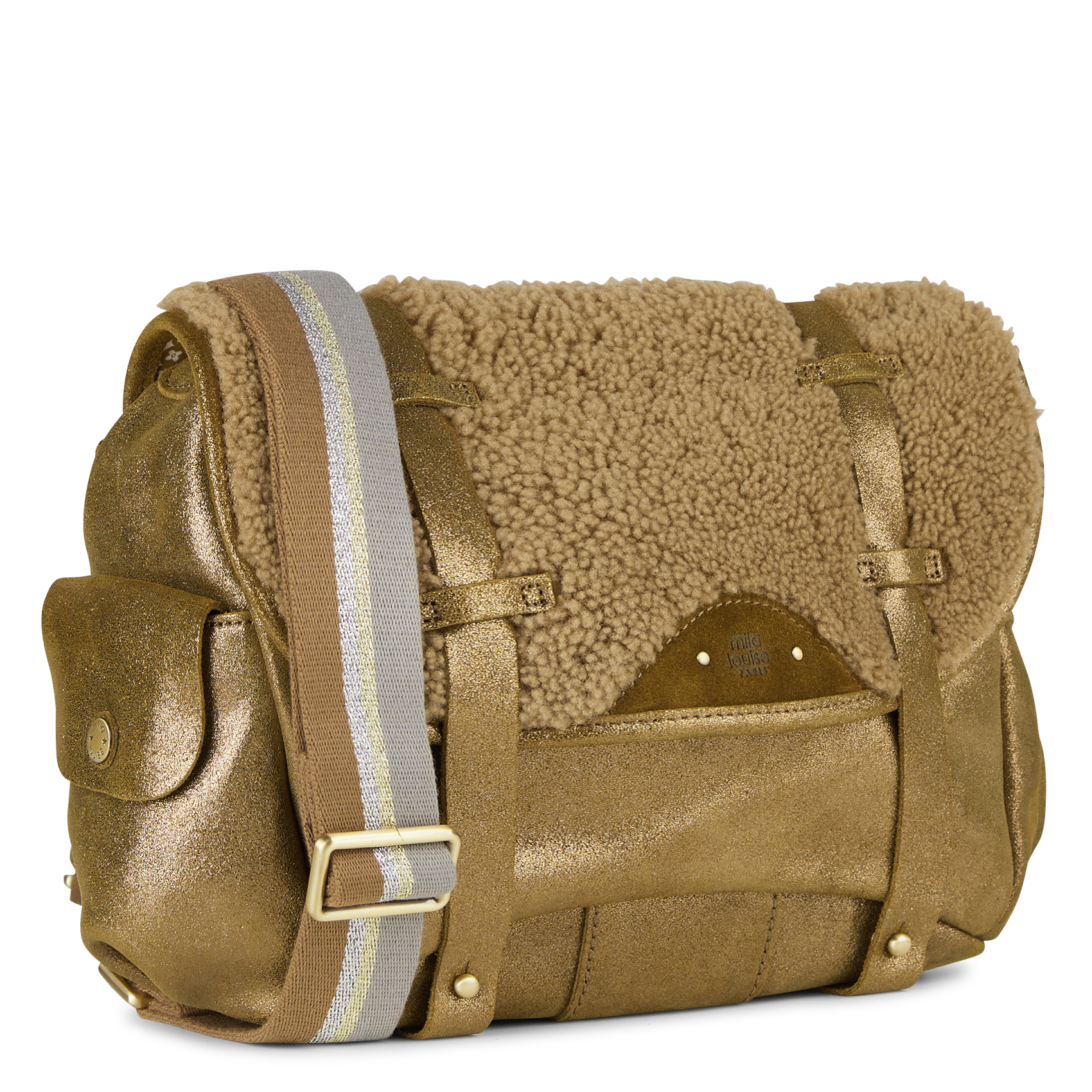 BAYA - Sac besace en cuir | Kaki