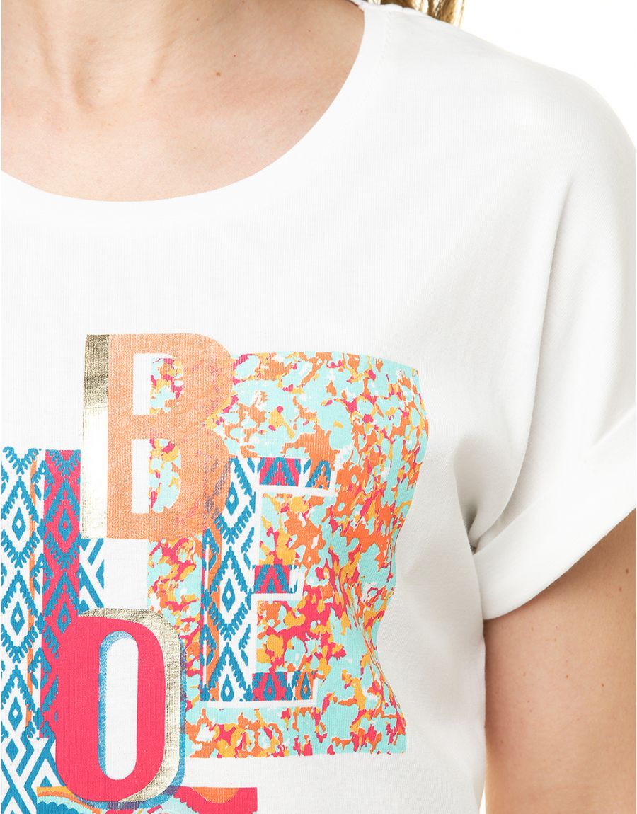 T-shirt écru 100% coton