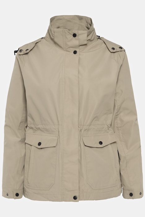 Funktionsjacke, wasserdicht, Stehkragen, Tunnelzug