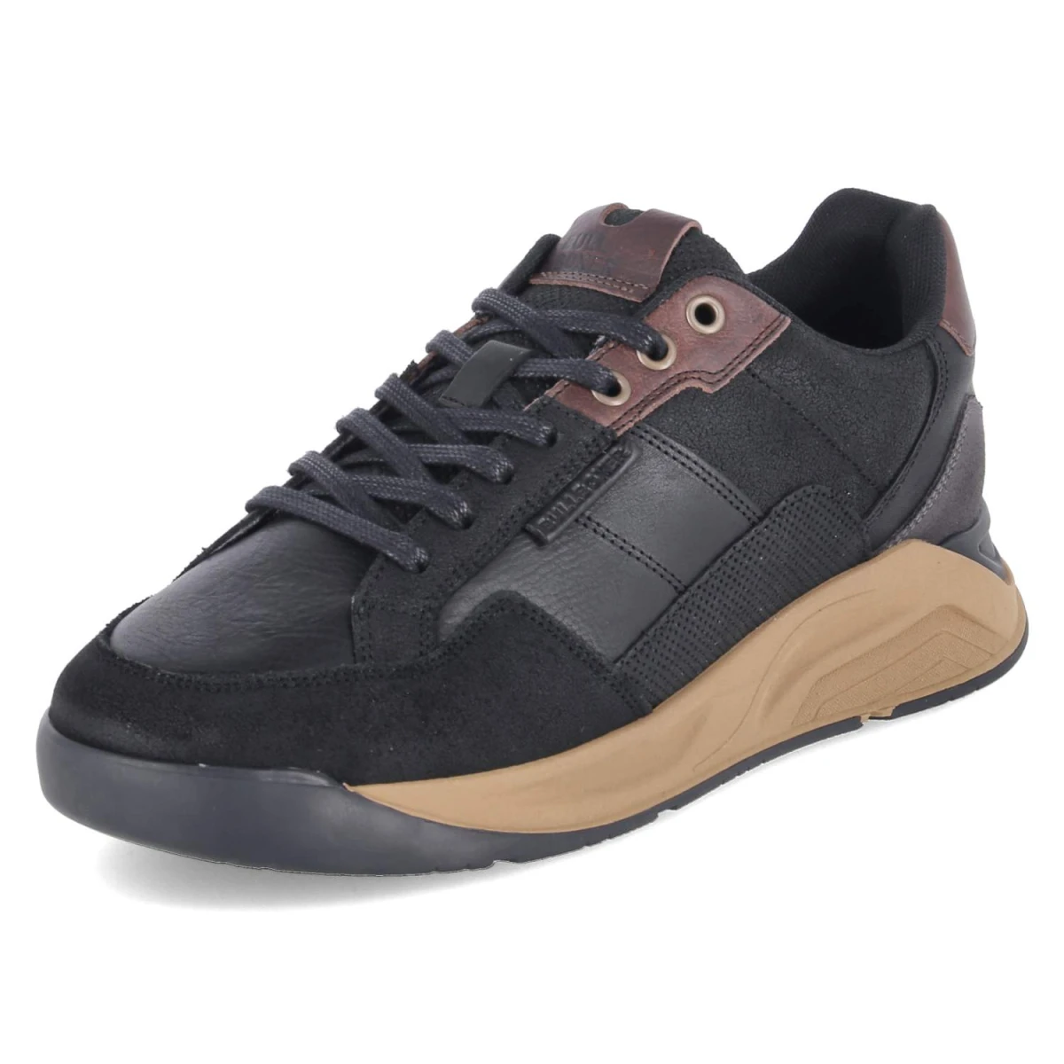 BullboxerLow Sneaker - Black-Dark Brown