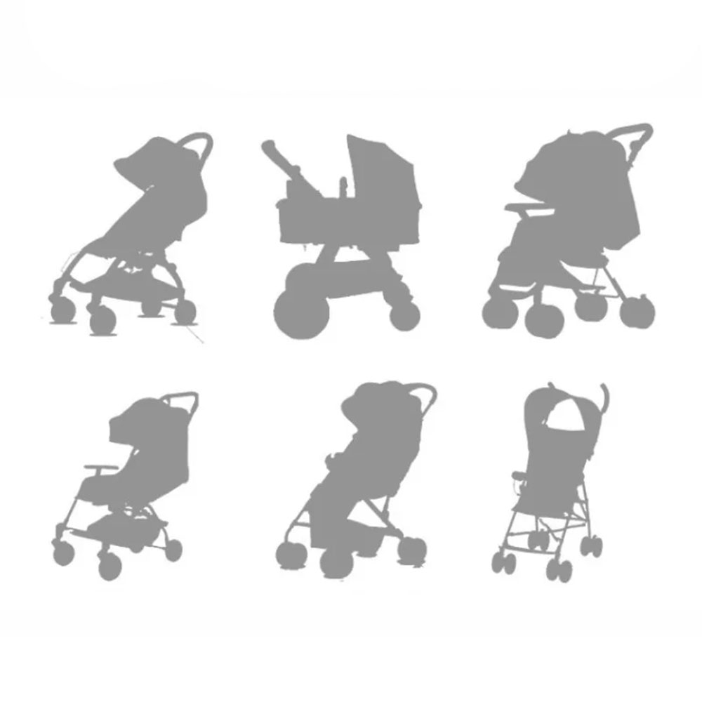 Kinderwagen Moskito Netz Baby Insektenschutz Buggy Mückennetz mit Gummizug - Weiss