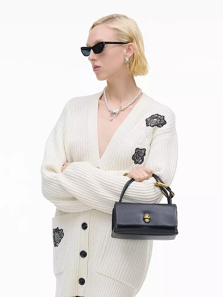 MARC JACOBS Ledertasche - Umhängetasche THE MINI DUAL BAG schwarz