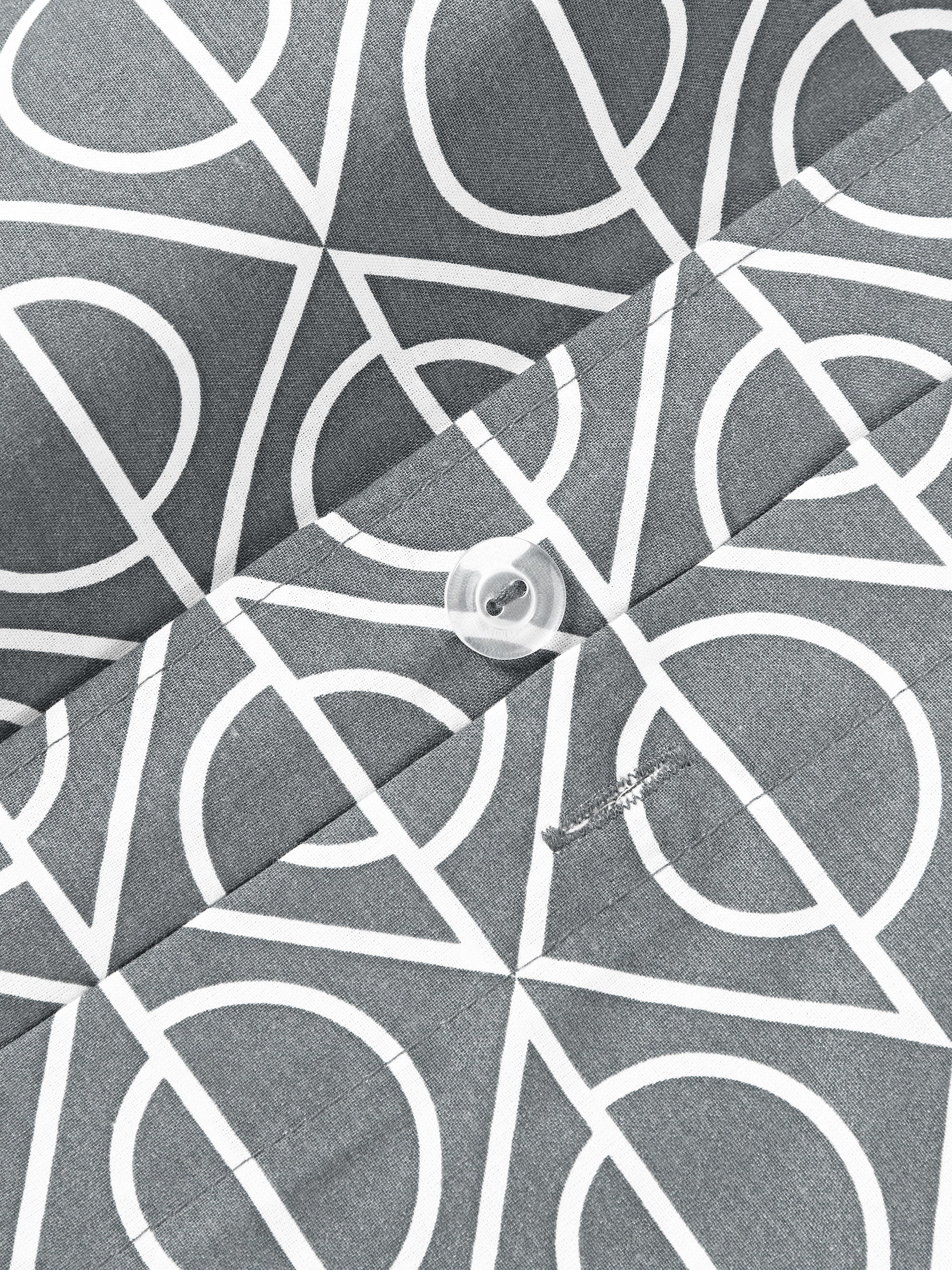 Katoenen dekbedovertrek Jella met geometrische print