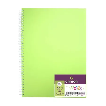 Canson Skizzenbuch Notes A4, 50 Blatt, 120g, grün