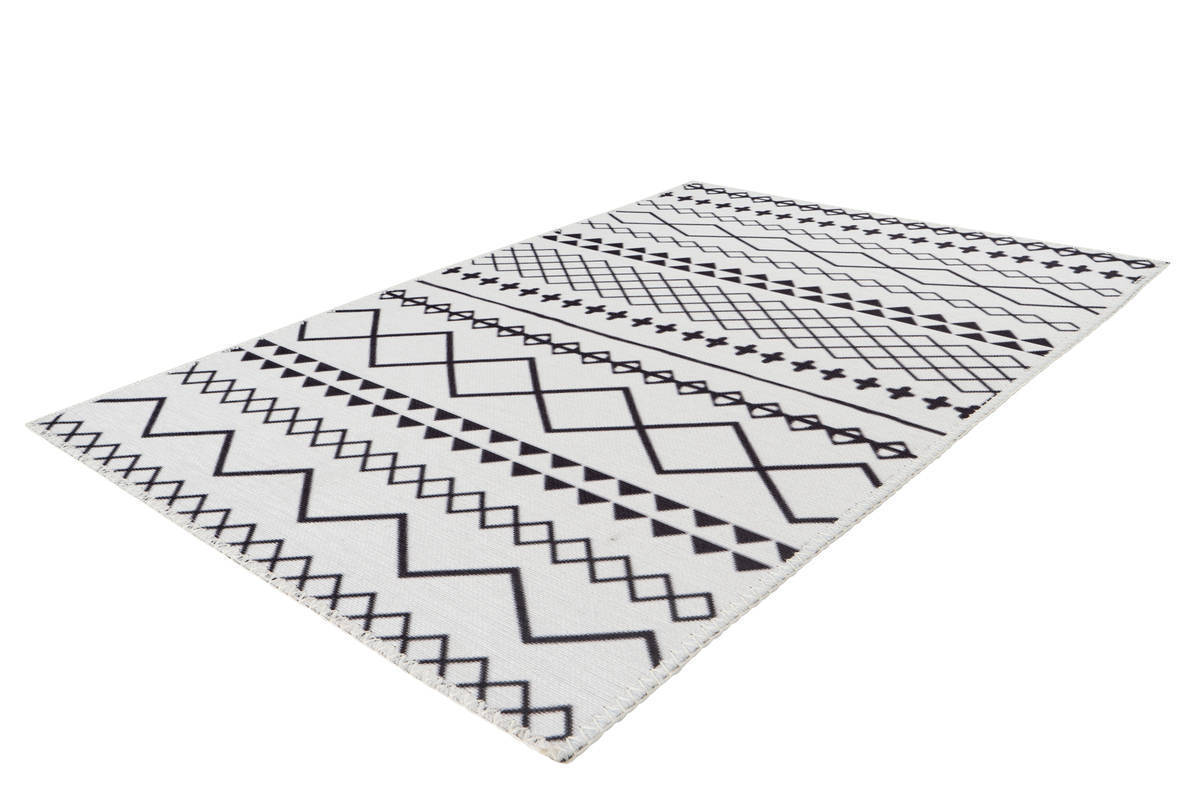Teppich MAYA 400 - weiß-schwarz - 160x230 cm