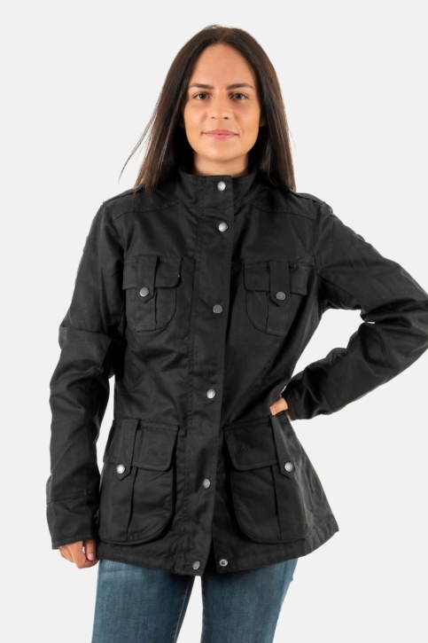blousons et vestes barbour winter defence wax bk11 black/classic