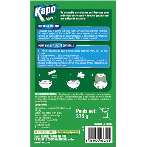 Attractif guêpes et frelons K-Pro vert -  375 g