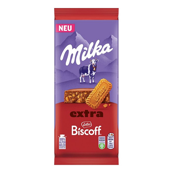 MILKA Extra 190 g, Biscoff Lotus
