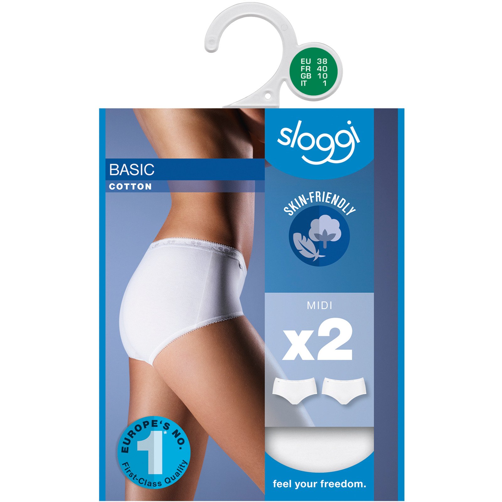 Sloggi Slip Damen Basic Midi 2er Set