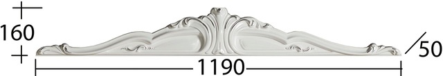 INOSIGN Schrankaufsatz »Greta, aus FSC-zertifiziertem Holzwerkstoff, Made in Italy« Masse (B/T/H): 118,5/4/16 cm,  im italienischen Barock- KLassik-Stil mit opulenten Verzierungen