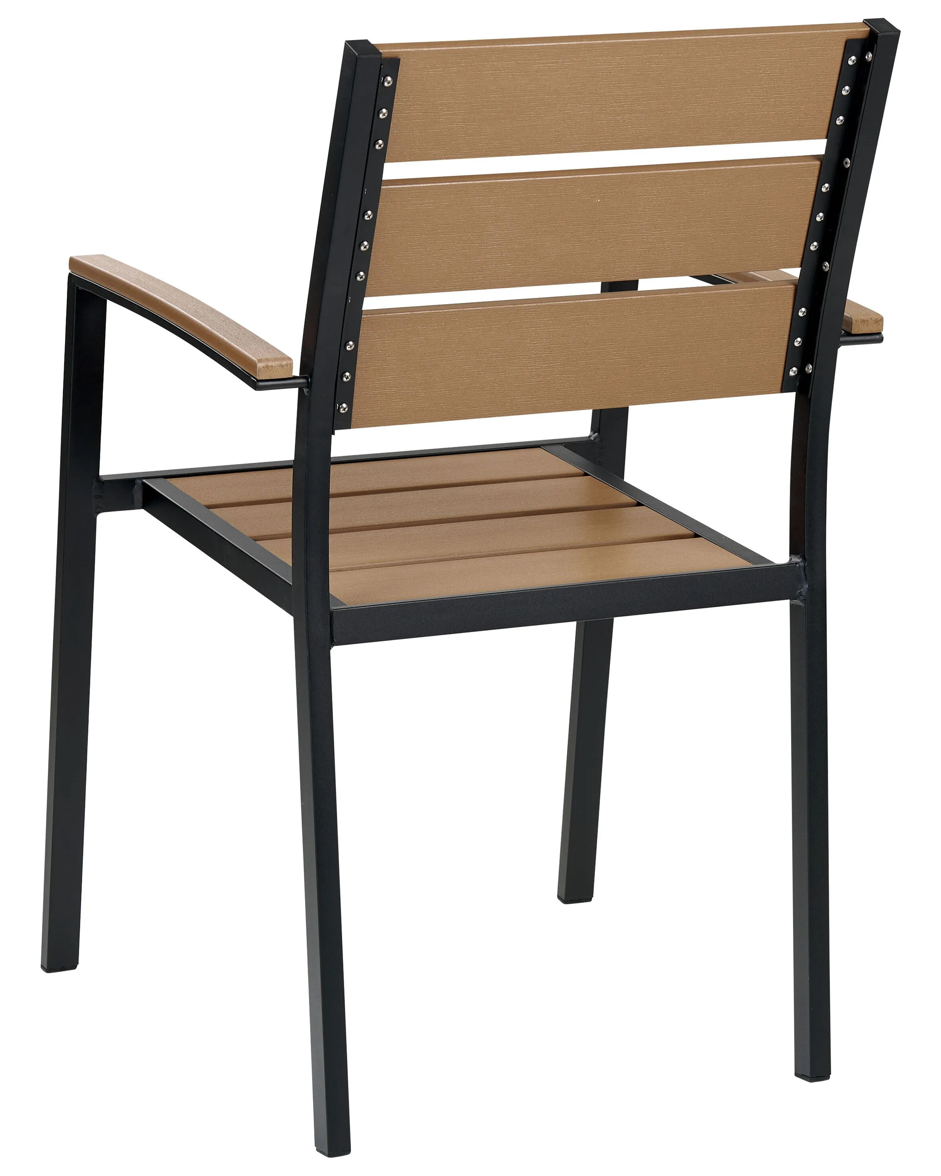 Set van 6 tuinstoelen VERNIO Bruin/zwart