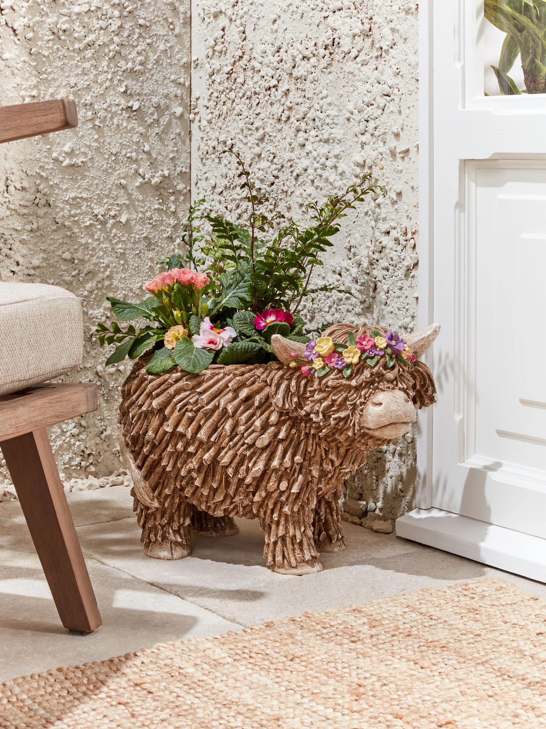 Outdoor Hamish The Highland Cow plantenpot