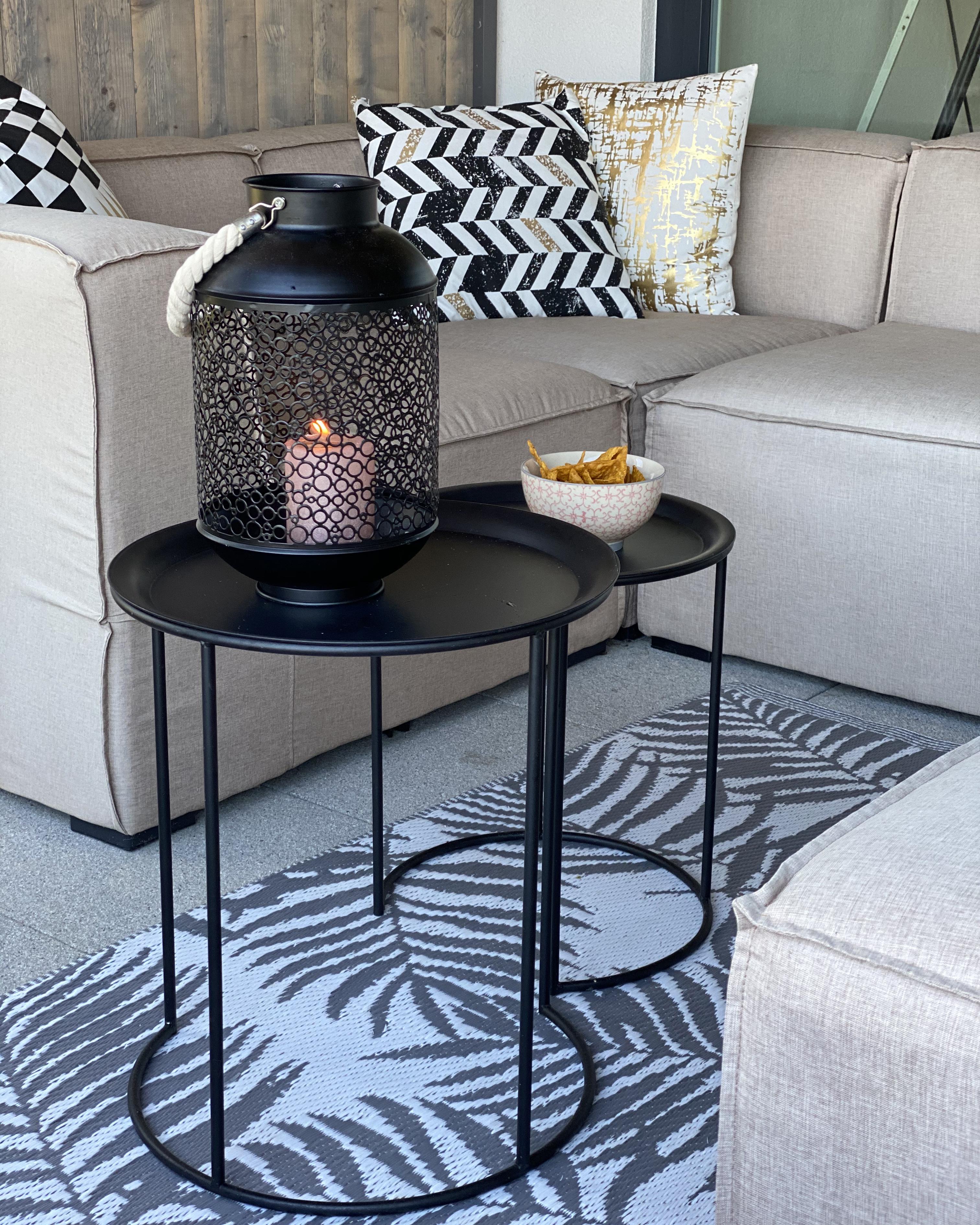 Set van 2 sierkussens GARDENIA Katoen 45 x 45 cm Goud abstract patroon